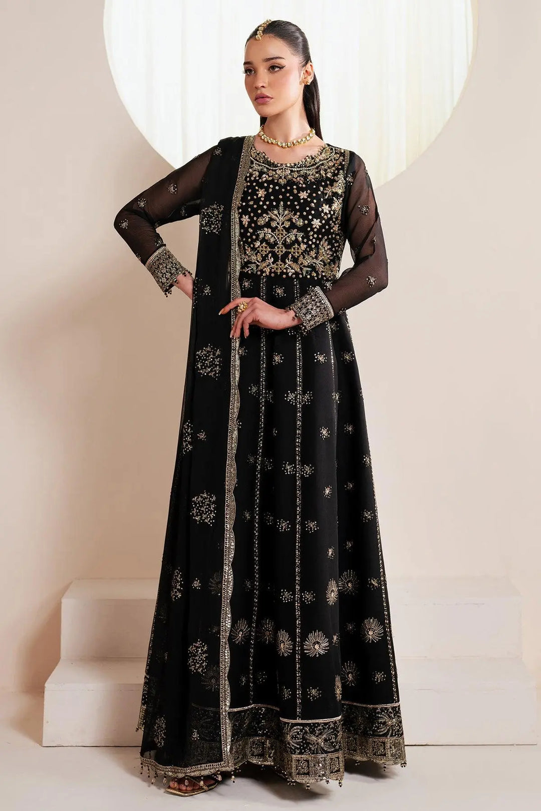 Alizeh AF-HM-4030-Noir Style — Mairaz Black Wedding Maxi