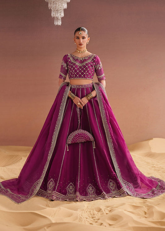 Anya Style — Mairaz Vivid Burgundy Lehenga