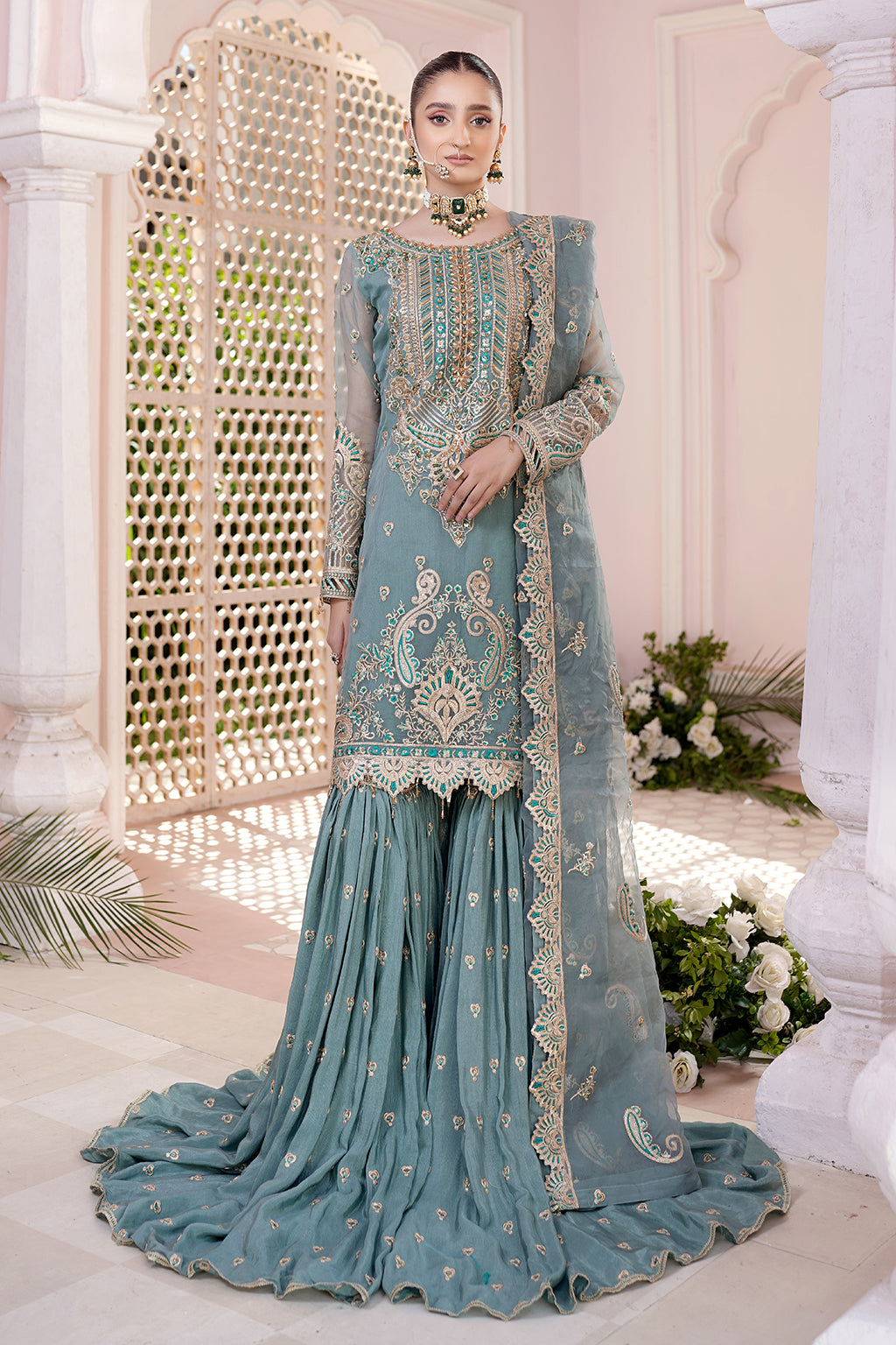 Maryams Shahnaz HYT-0703 Style — Mairaz Three-Piece Suit