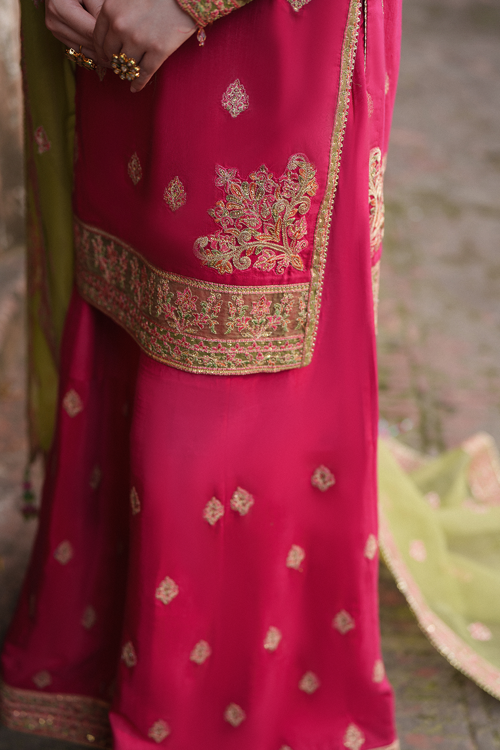 Saad Shaikh Celeste Style — Mairaz Hot Pink Sharara