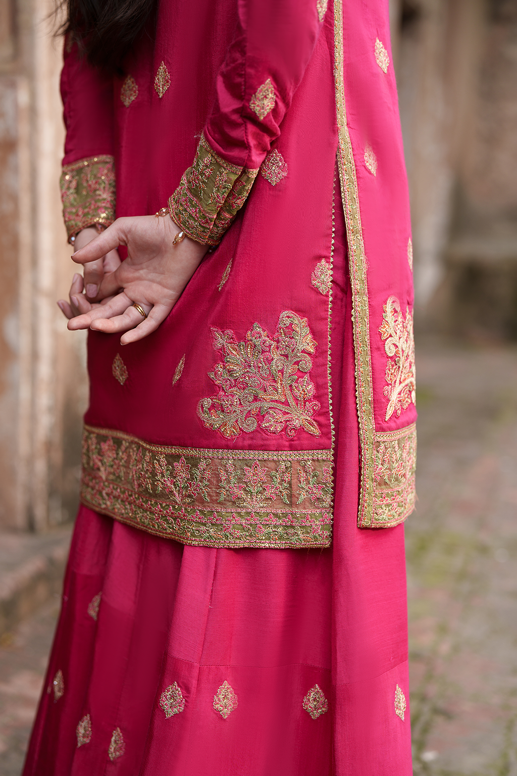 Saad Shaikh Celeste Style — Mairaz Hot Pink Sharara
