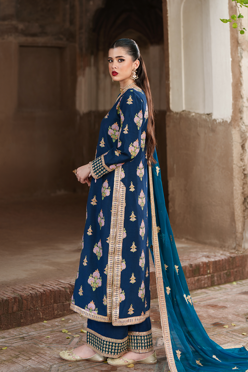 Saad Shaikh Sapphire Style — Mairaz Navy Blue Three-Piece Suit
