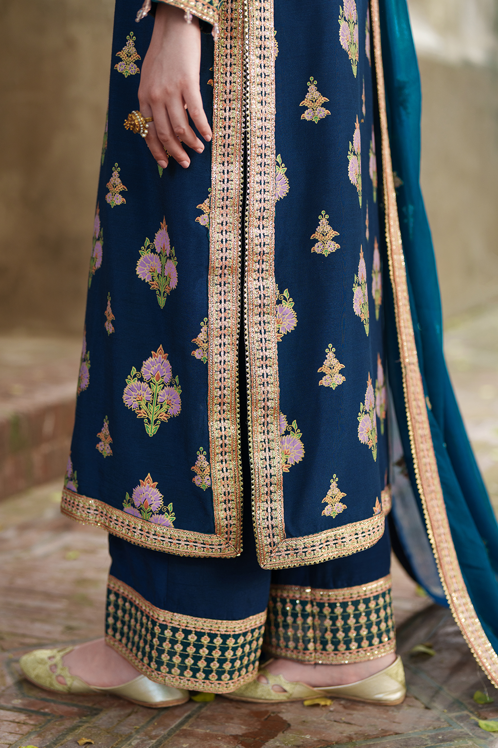 Saad Shaikh Sapphire Style — Mairaz Navy Blue Three-Piece Suit