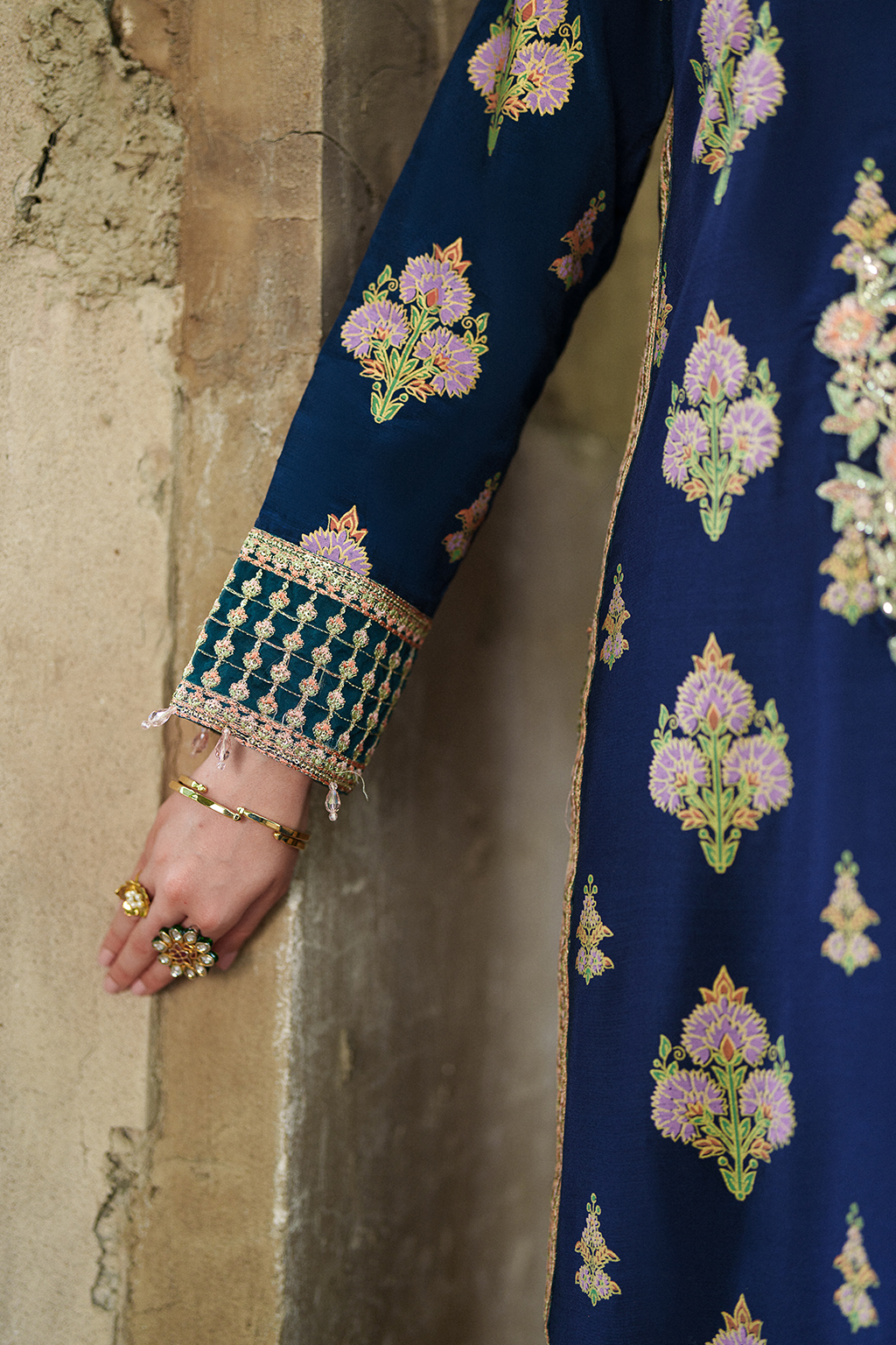 Saad Shaikh Sapphire Style — Mairaz Navy Blue Three-Piece Suit