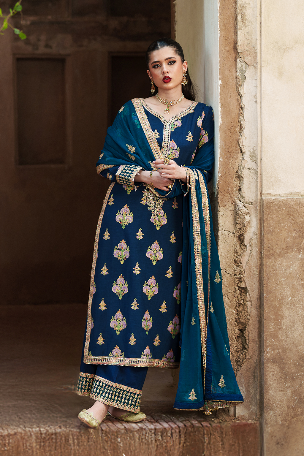 Saad Shaikh Sapphire Style — Mairaz Navy Blue Three-Piece Suit