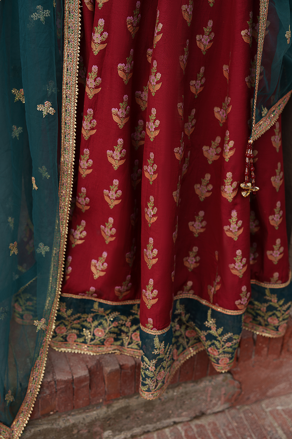 Saad Shaikh Scarlet Style — Mairaz Maroon Three-Piece Suit