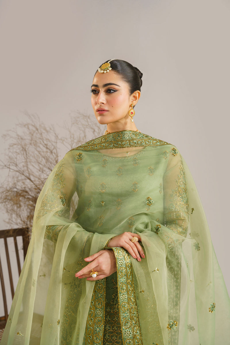 Akbar Aslam Fareena U-1523 Style — Mairaz Three-Piece Suit