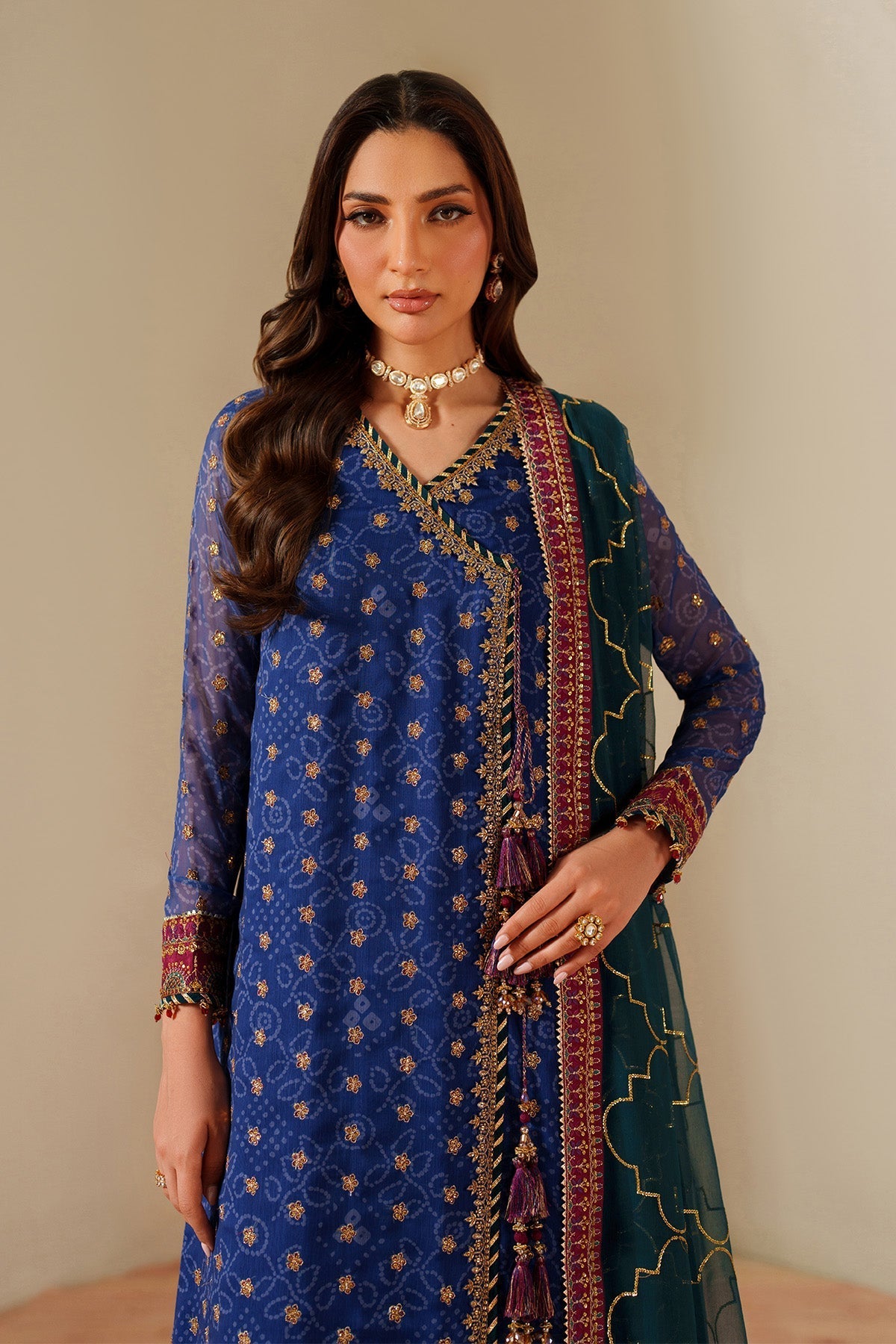 Alizeh AF-CH-2198-Rahsa Style — Mairaz Royal Blue Three-Piece Suit