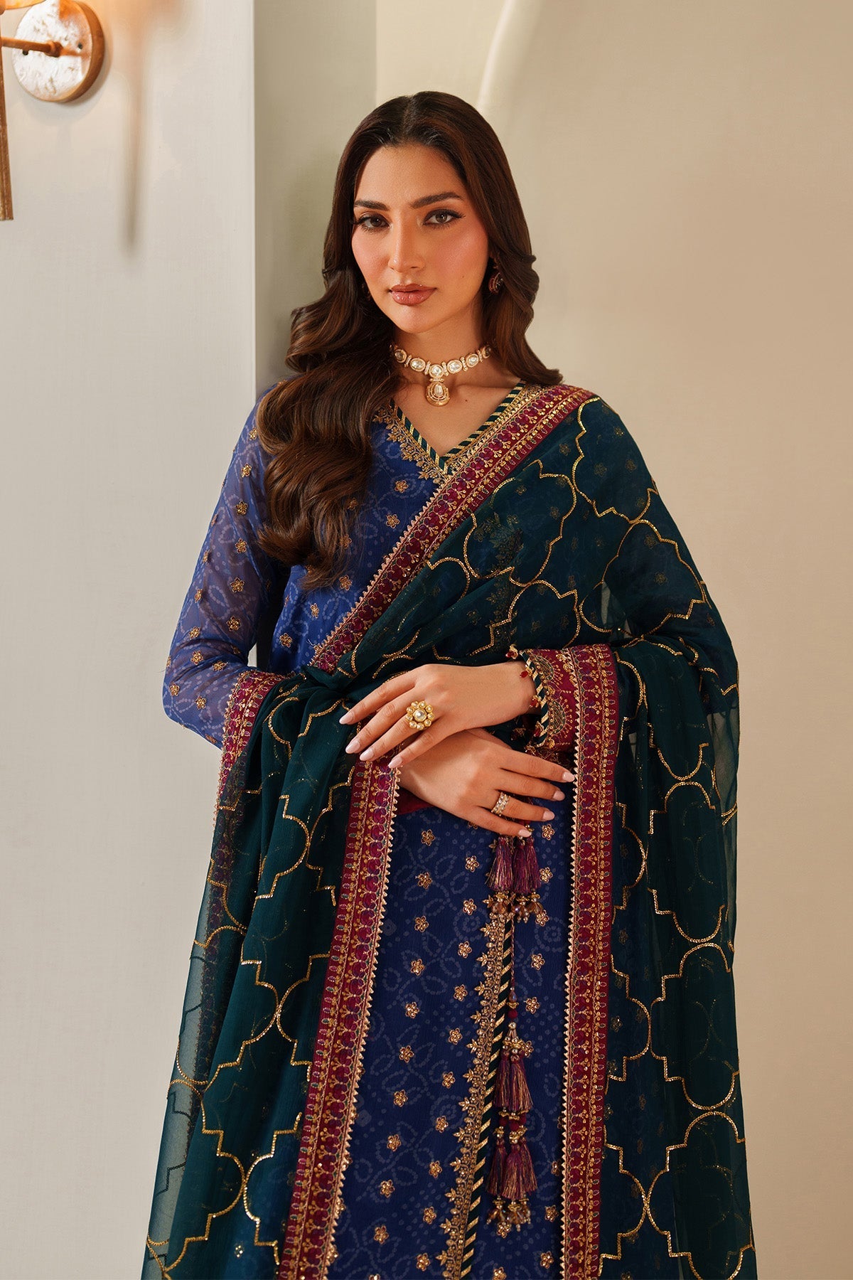 Alizeh AF-CH-2198-Rahsa Style — Mairaz Royal Blue Three-Piece Suit