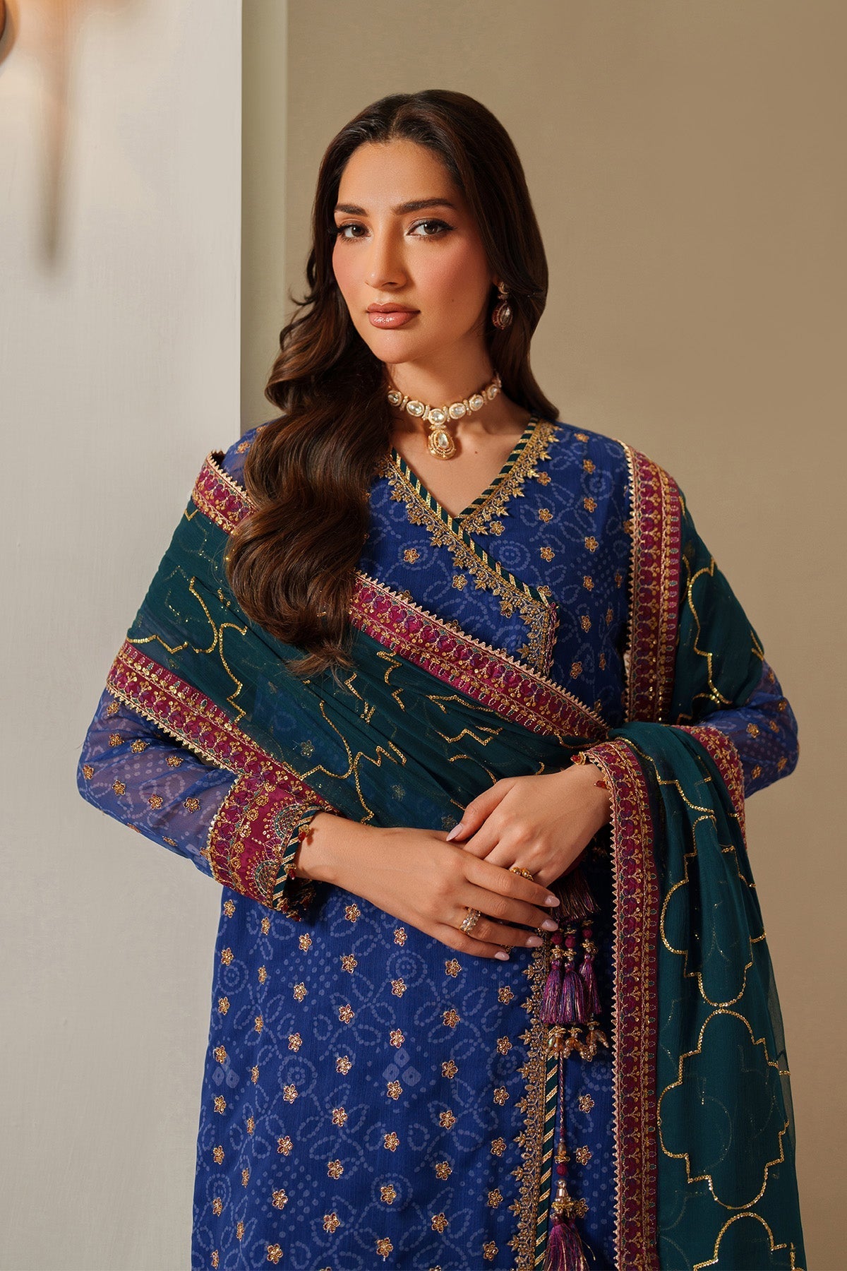 Alizeh AF-CH-2198-Rahsa Style — Mairaz Royal Blue Three-Piece Suit