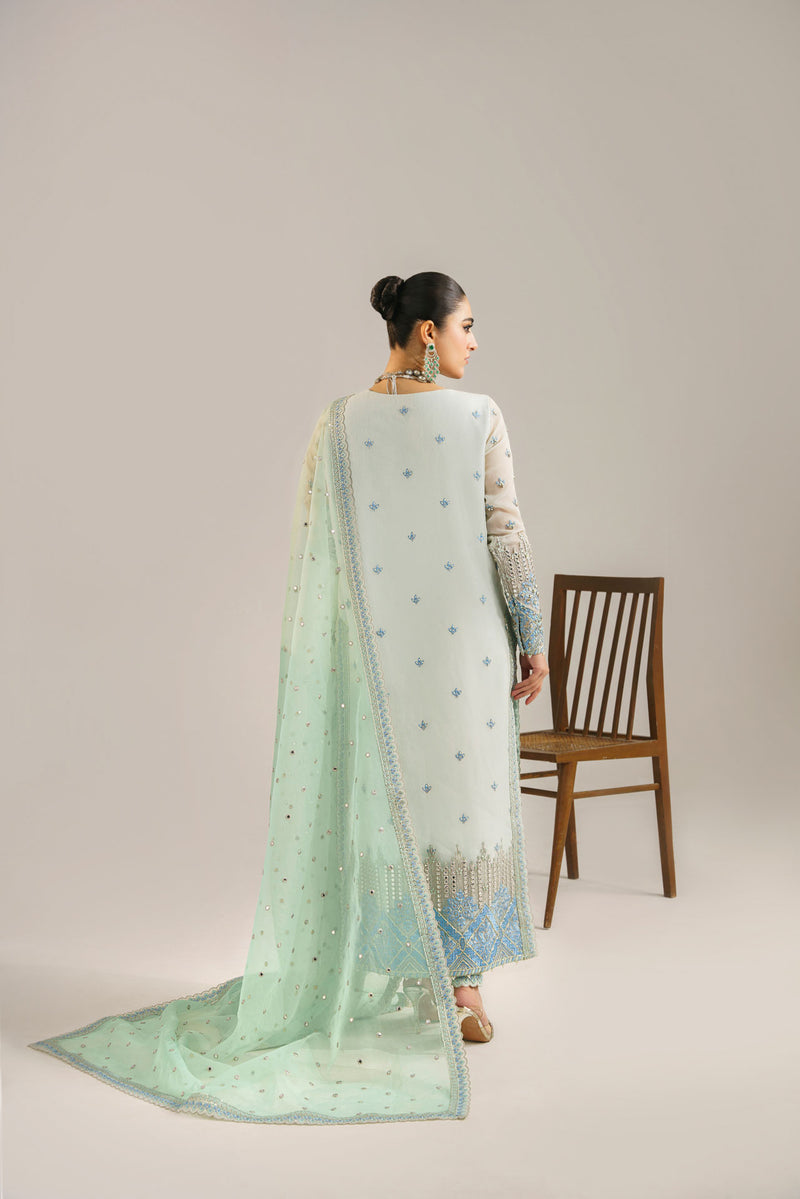 Akbar Aslam Nimira U-1535 Style — Mairaz Three-Piece Suit