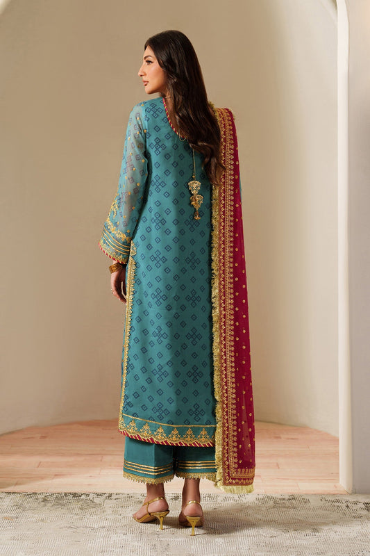 Alizeh Elaira Style — Mairaz Zinc & Maroon Three-Piece Suit