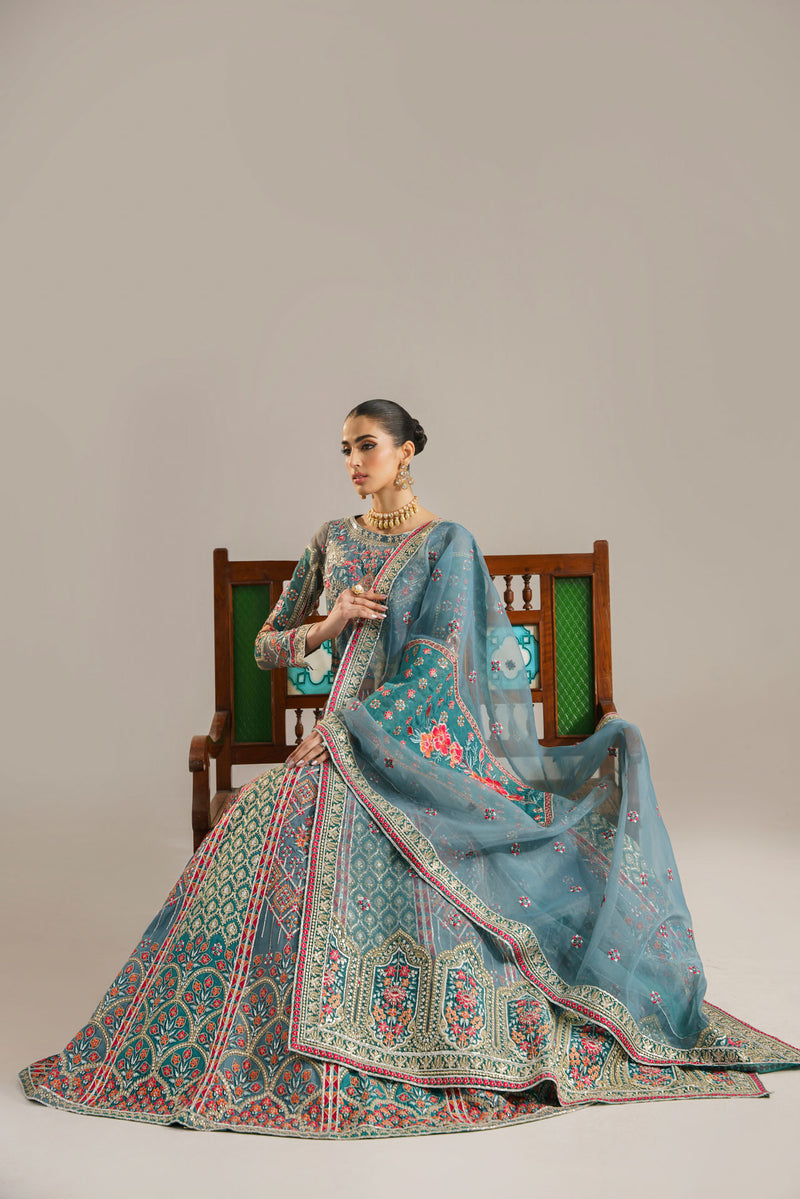 Akbar Aslam Lajwanti U-1526 Style — Mairaz Lehenga