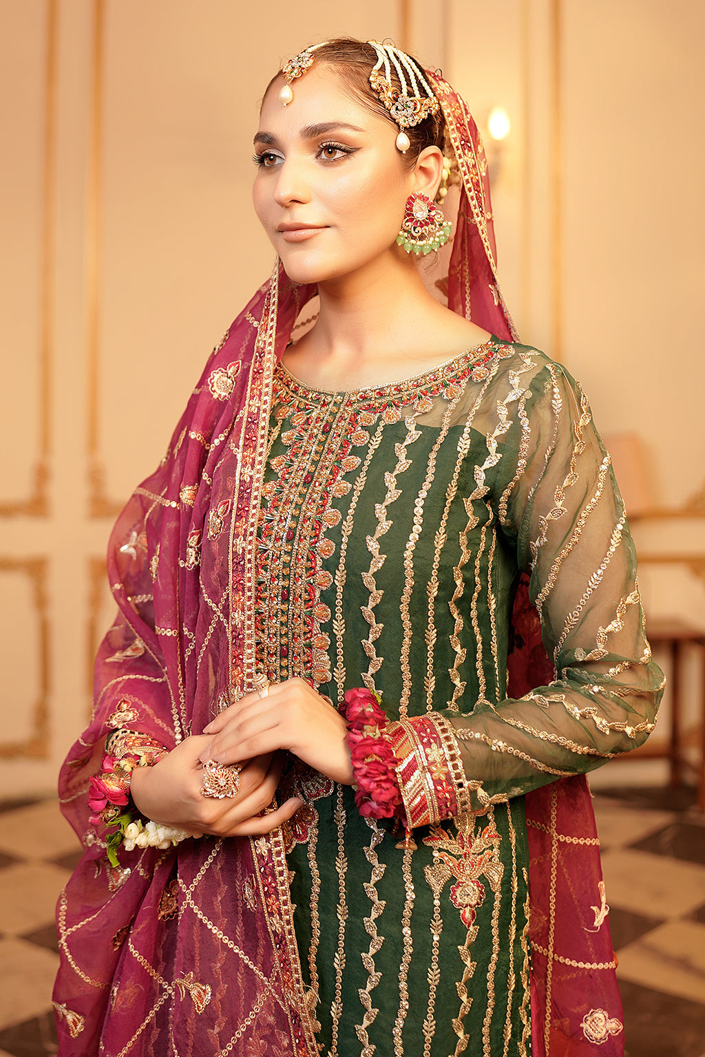 Maryams Nashmia HYT-0601 Style — Mairaz Three-Piece Suit