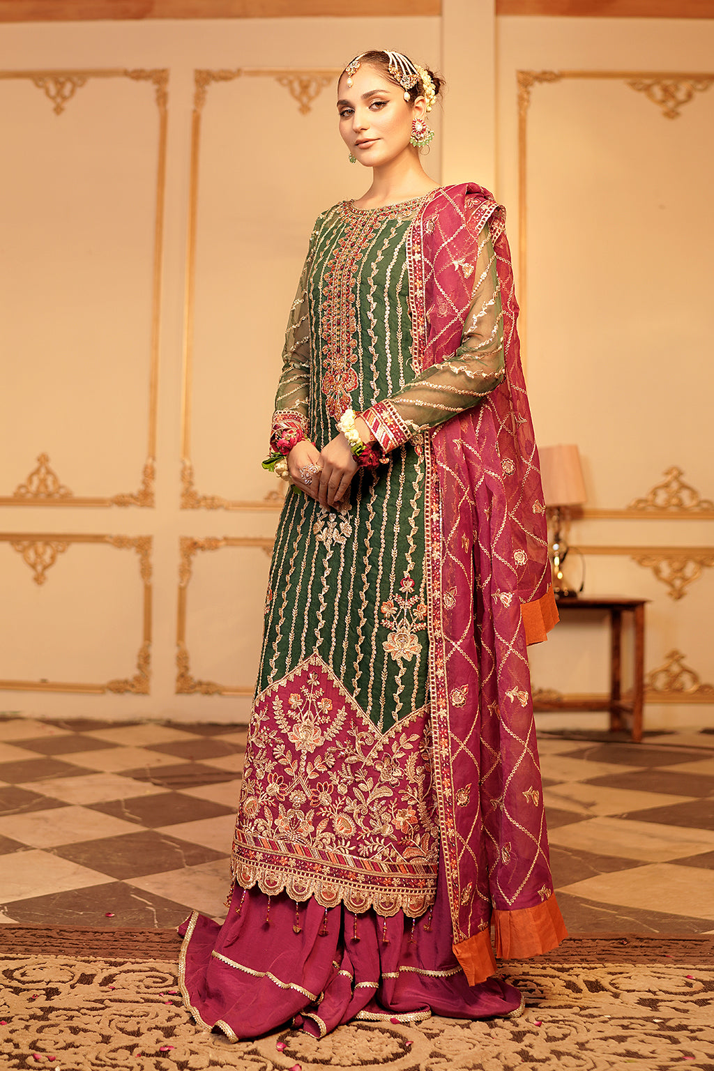 Maryams Nashmia HYT-0601 Style — Mairaz Three-Piece Suit