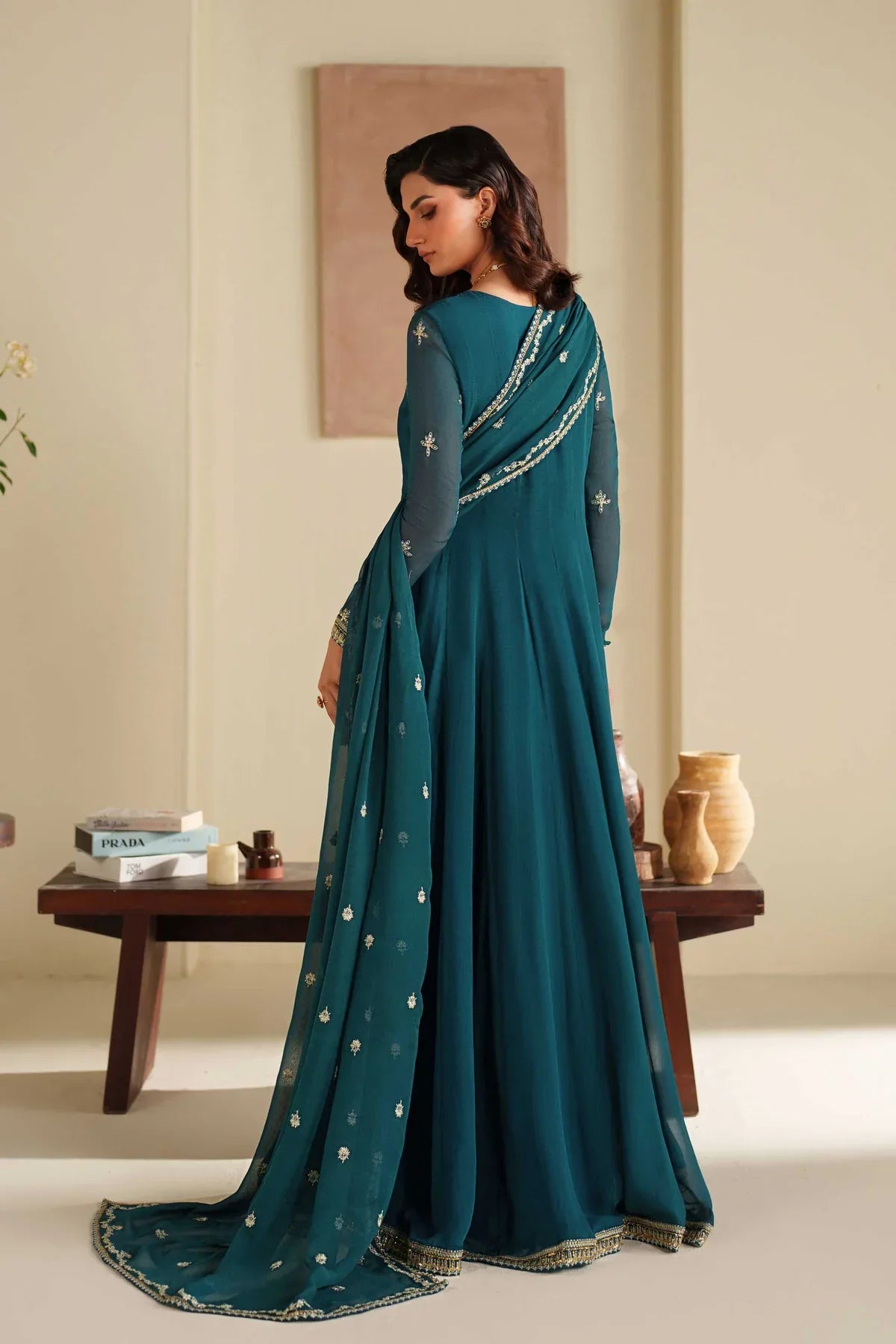 Akbar Aslam Nazni Style — Mairaz Ivory Three-Piece Suit