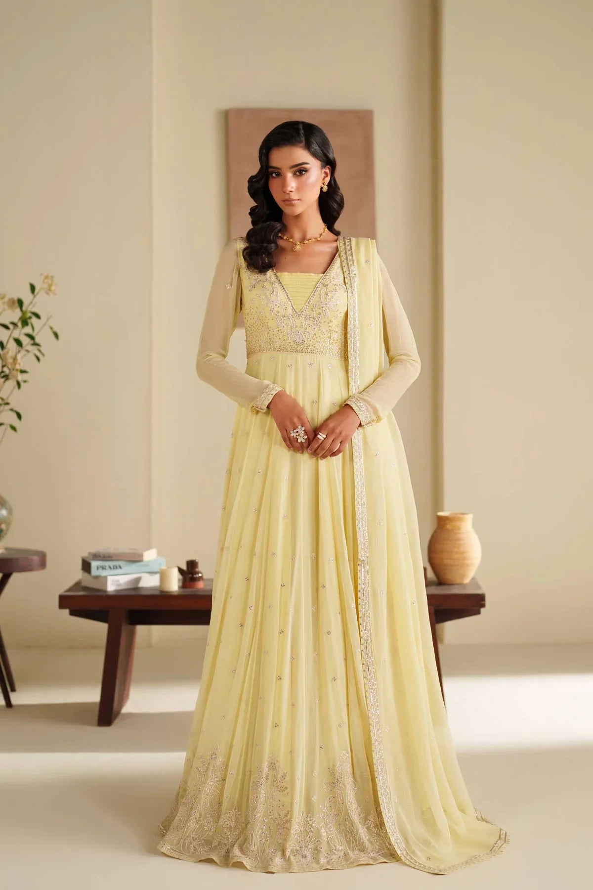 Akbar Aslam Ayla Style — Mairaz Ivory Three-Piece Suit