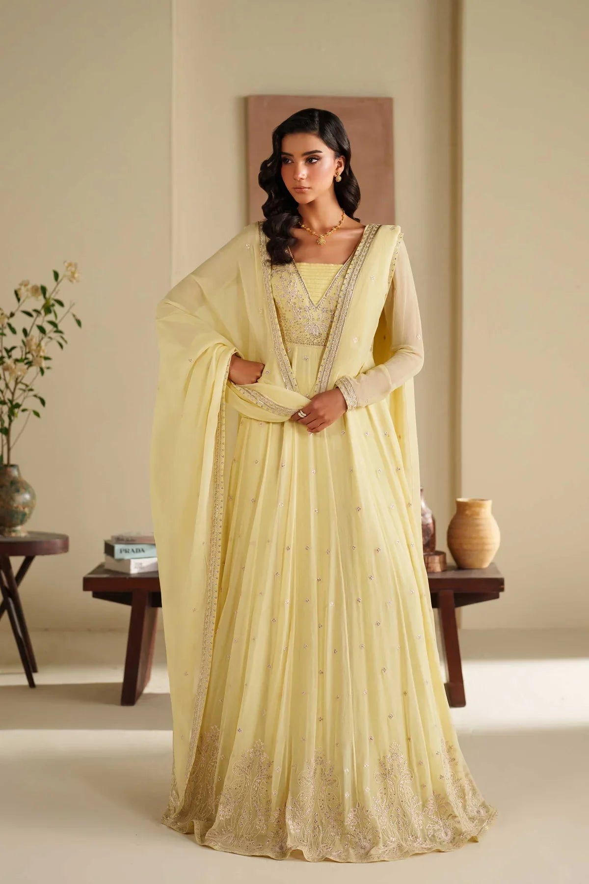 Akbar Aslam Ayla Style — Mairaz Ivory Three-Piece Suit