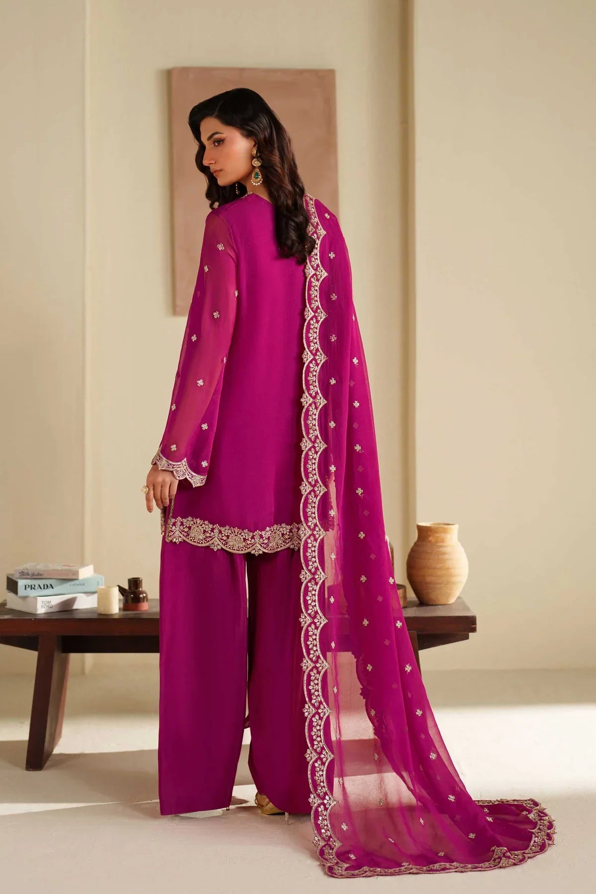 Akbar Aslam Raniya Style — Mairaz Ivory Three-Piece Suit