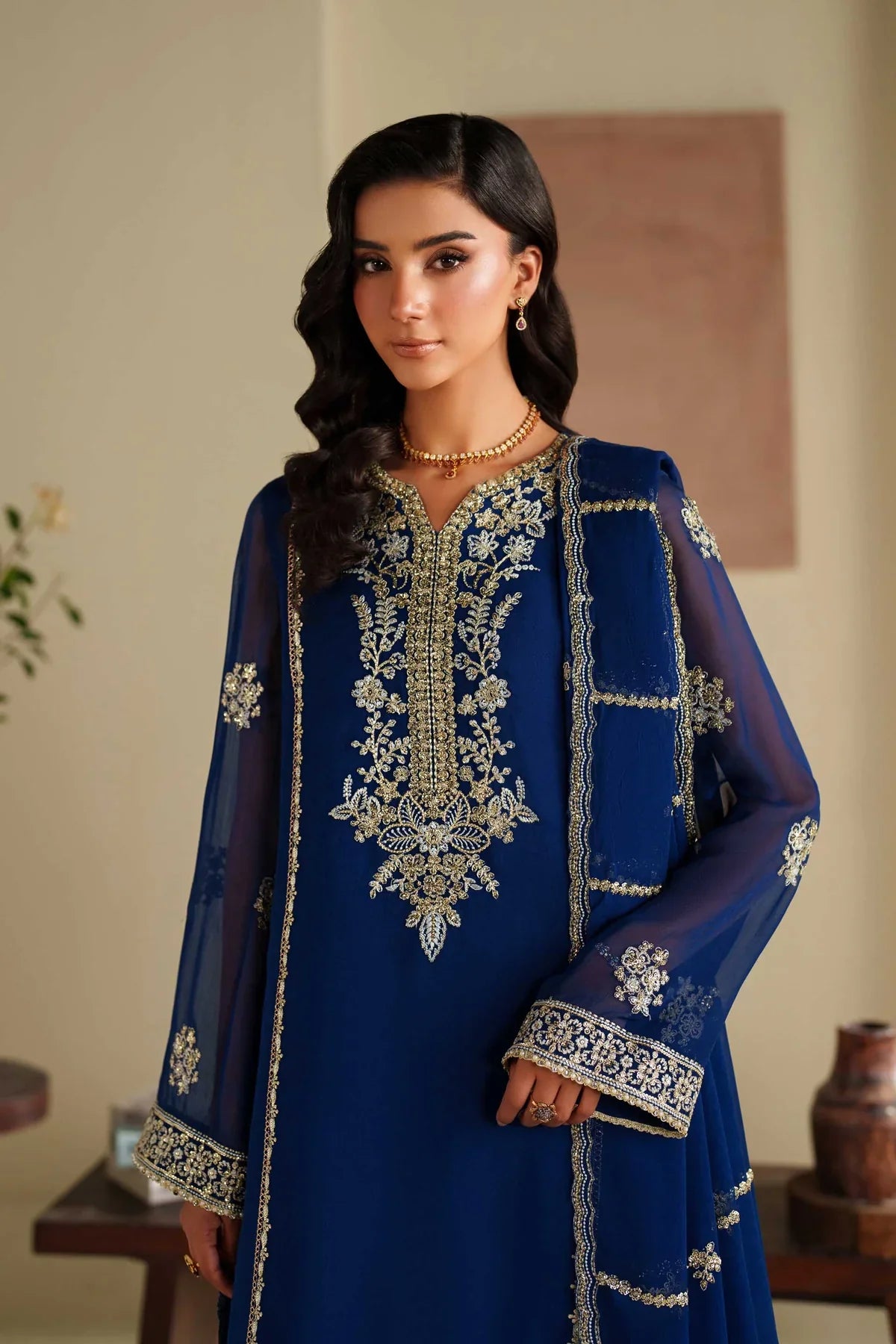 Akbar Aslam Sahar Style — Mairaz Ivory Three-Piece Suit