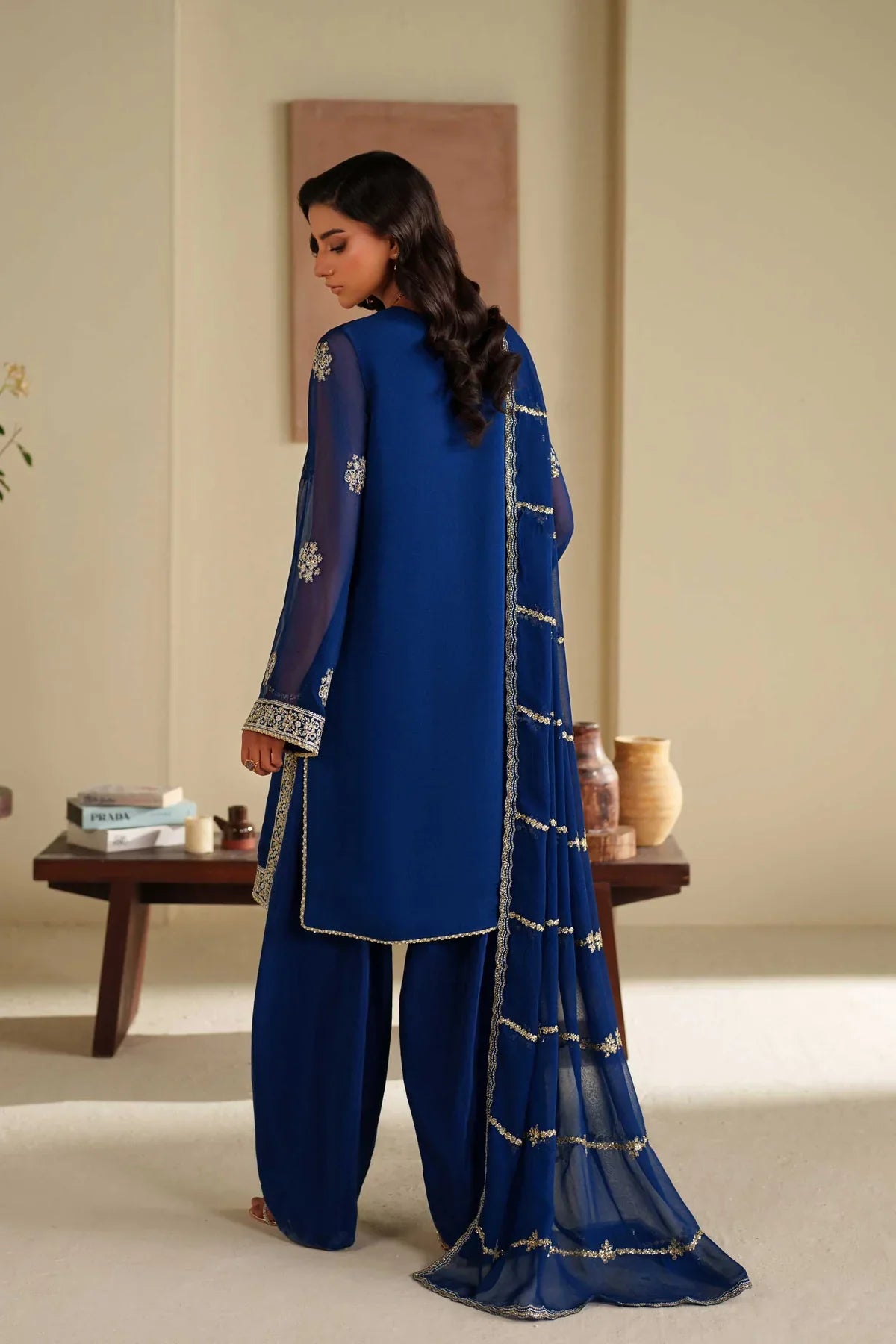 Akbar Aslam Sahar Style — Mairaz Ivory Three-Piece Suit