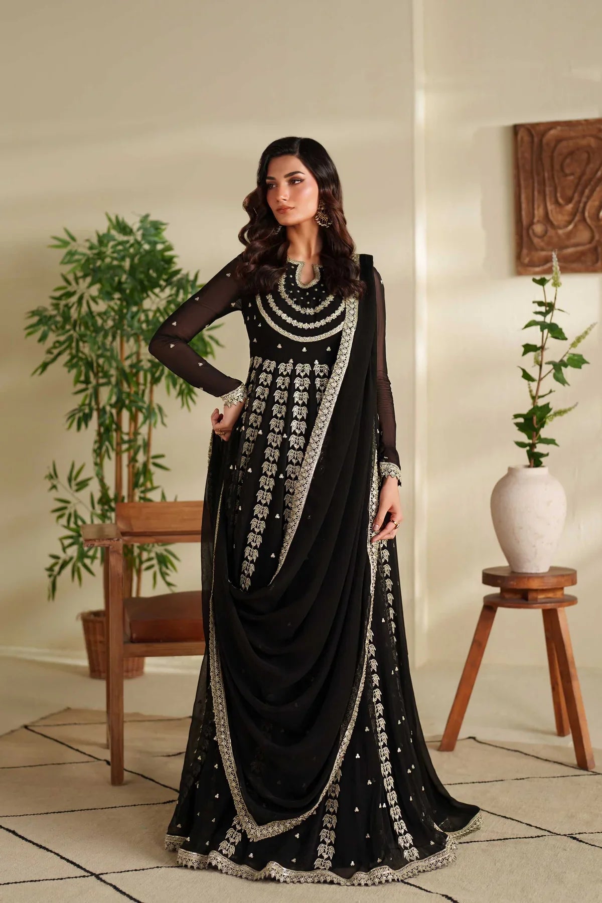 Akbar Aslam Parizay Style — Mairaz Ivory Three-Piece Suit