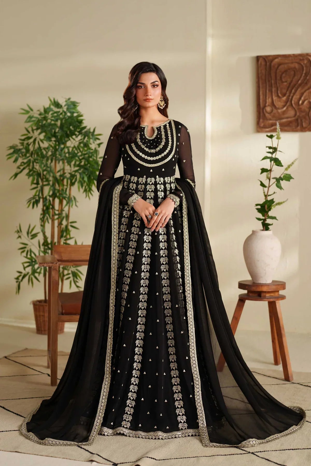 Akbar Aslam Parizay Style — Mairaz Ivory Three-Piece Suit