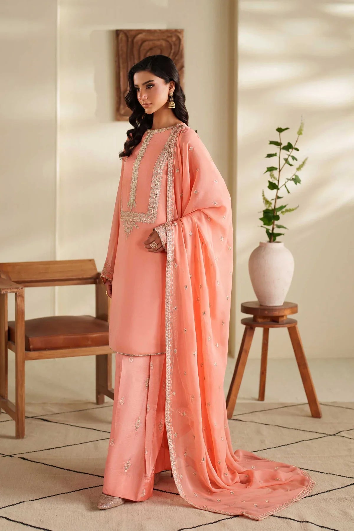 Akbar Aslam Shae Style — Mairaz Ivory Three-Piece Suit