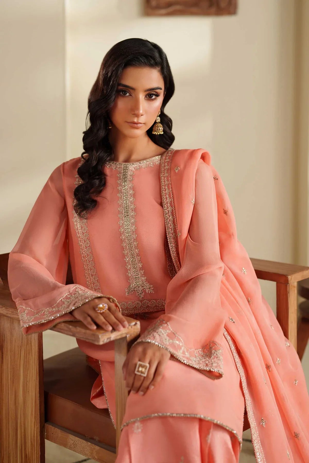 Akbar Aslam Shae Style — Mairaz Ivory Three-Piece Suit