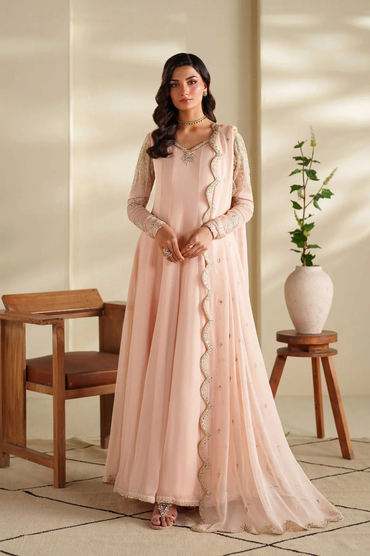 Akbar Aslam Nazie Style — Mairaz Ivory Salwar Kameez