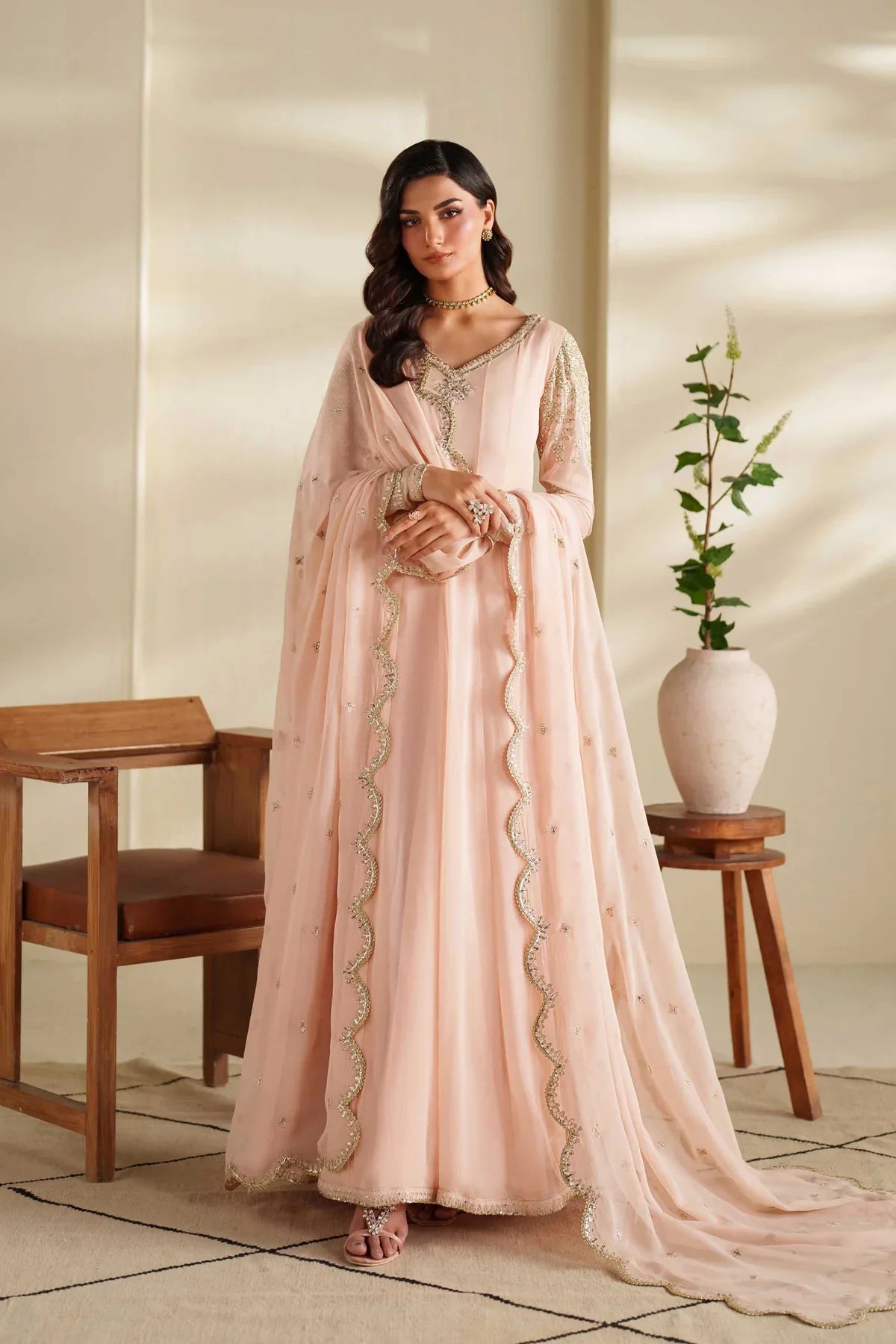 Akbar Aslam Nazie Style — Mairaz Ivory Salwar Kameez