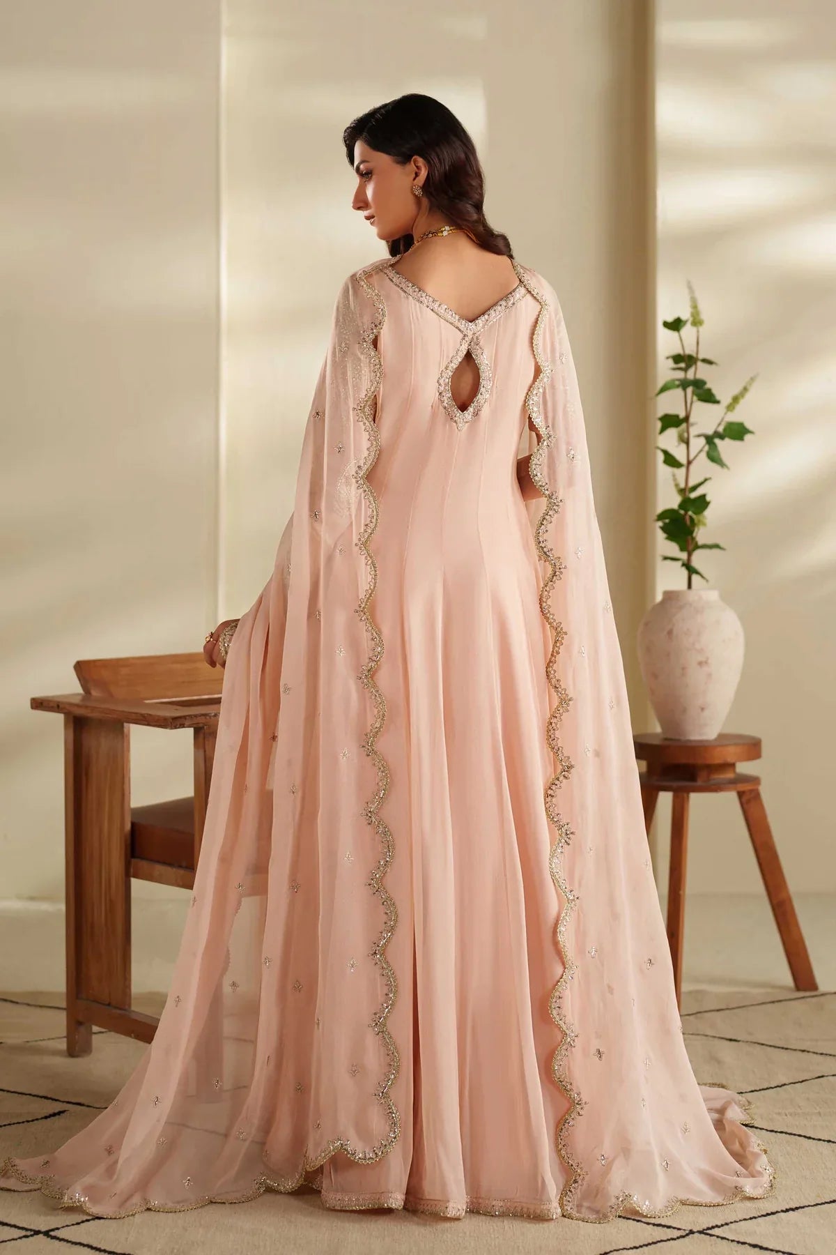 Akbar Aslam Nazie Style — Mairaz Ivory Salwar Kameez