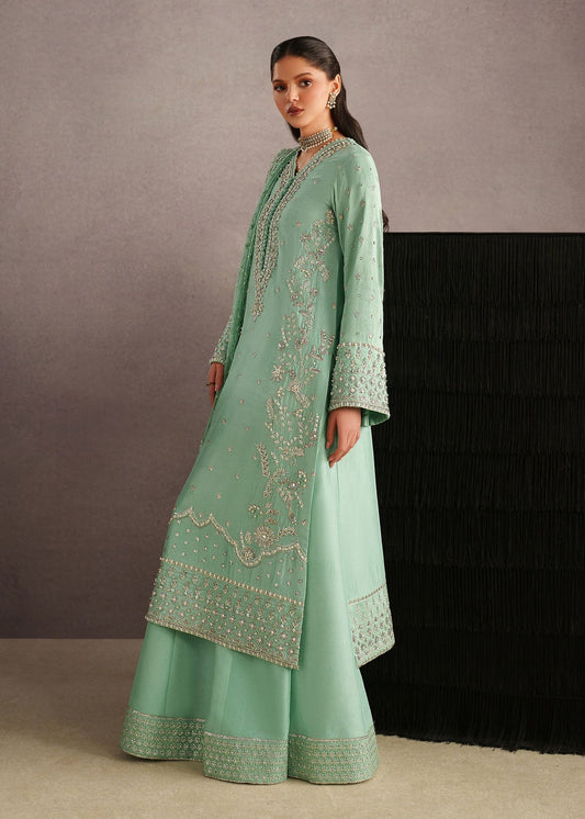 Zahraa Style — Mairaz Mint Green Three-Piece Suit