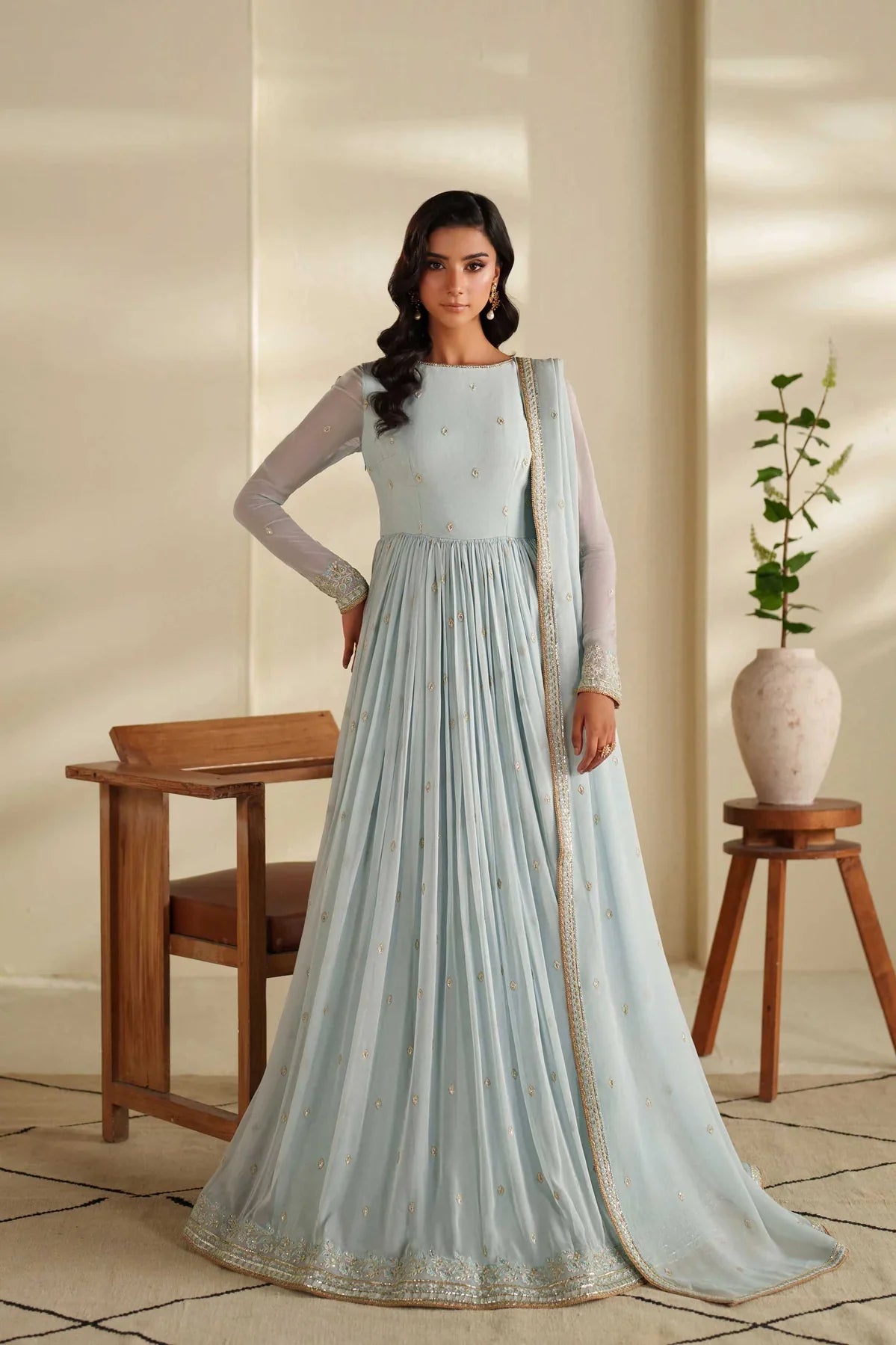 Akbar Aslam Hayie Style — Mairaz Ivory Three-Piece Suit