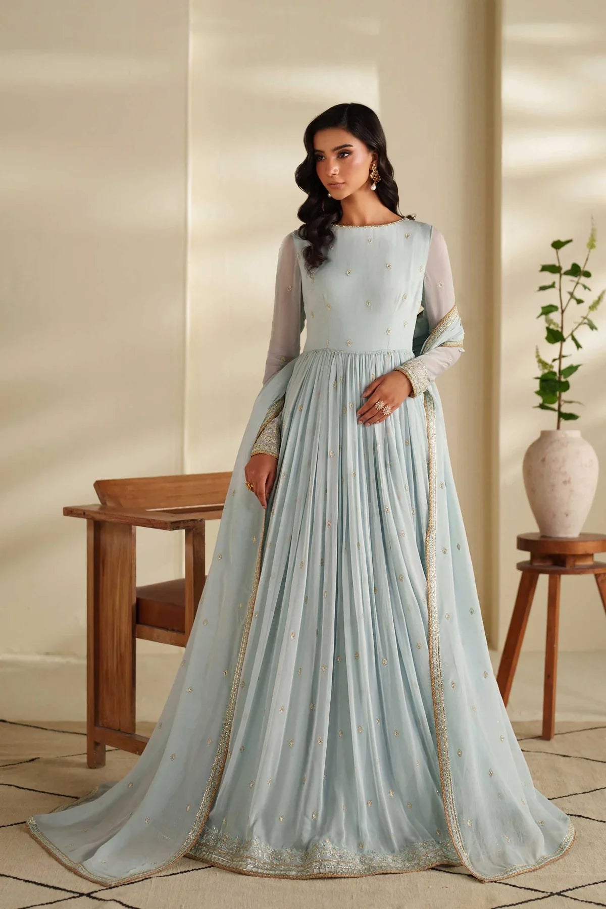 Akbar Aslam Hayie Style — Mairaz Ivory Three-Piece Suit