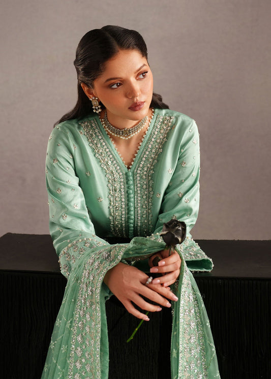 Zahraa Style — Mairaz Mint Green Three-Piece Suit