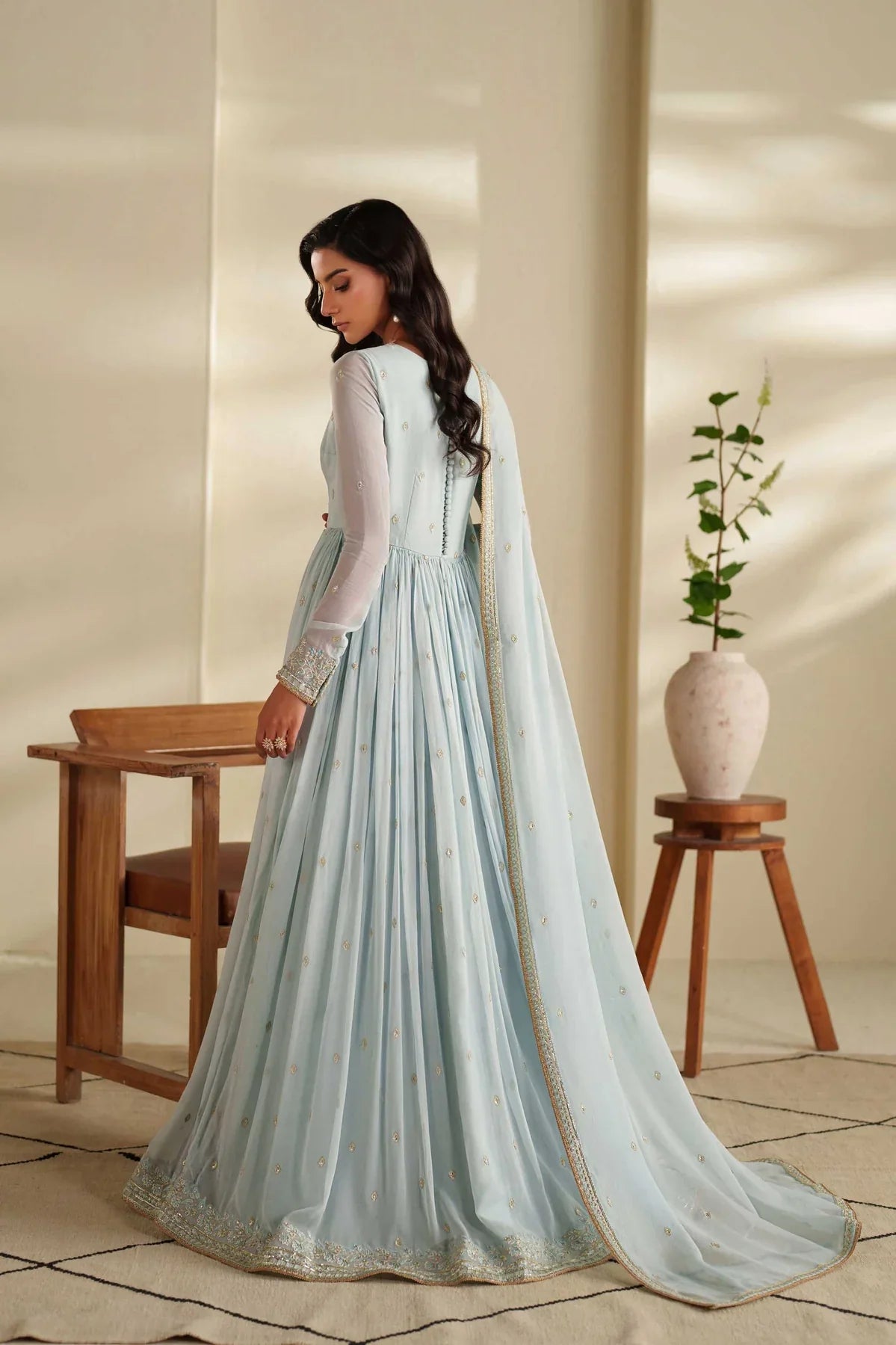 Akbar Aslam Hayie Style — Mairaz Ivory Three-Piece Suit