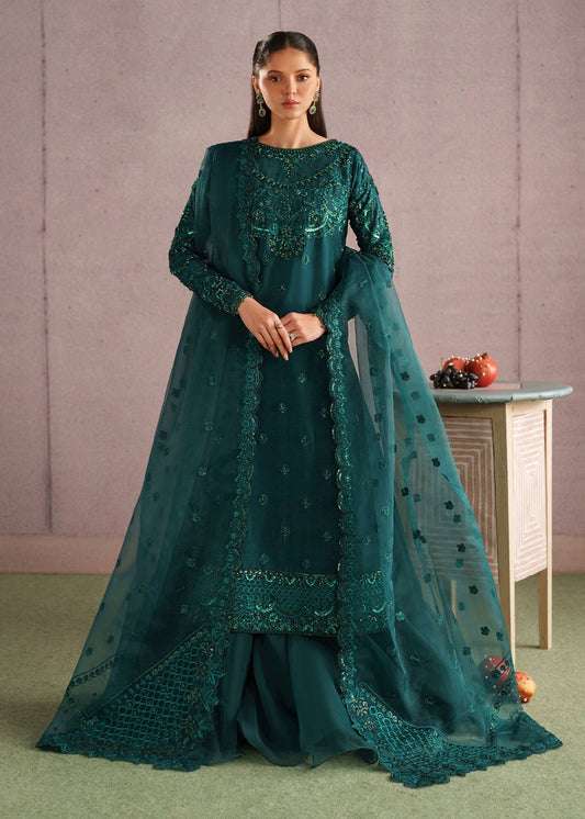 Rameen Style — Mairaz Bottle Green Sharara