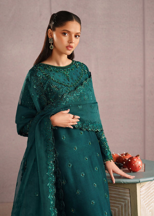 Rameen Style — Mairaz Bottle Green Sharara