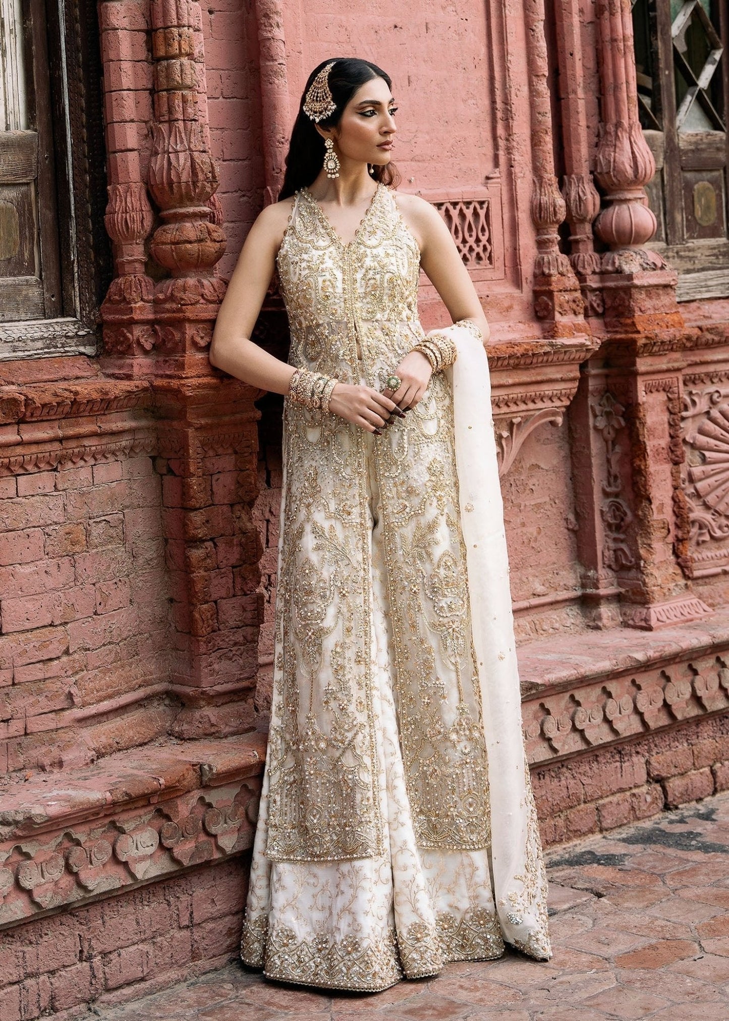 Kanwal Malik Nisha style — Mairaz ivory sharara reference, view 3 of 9