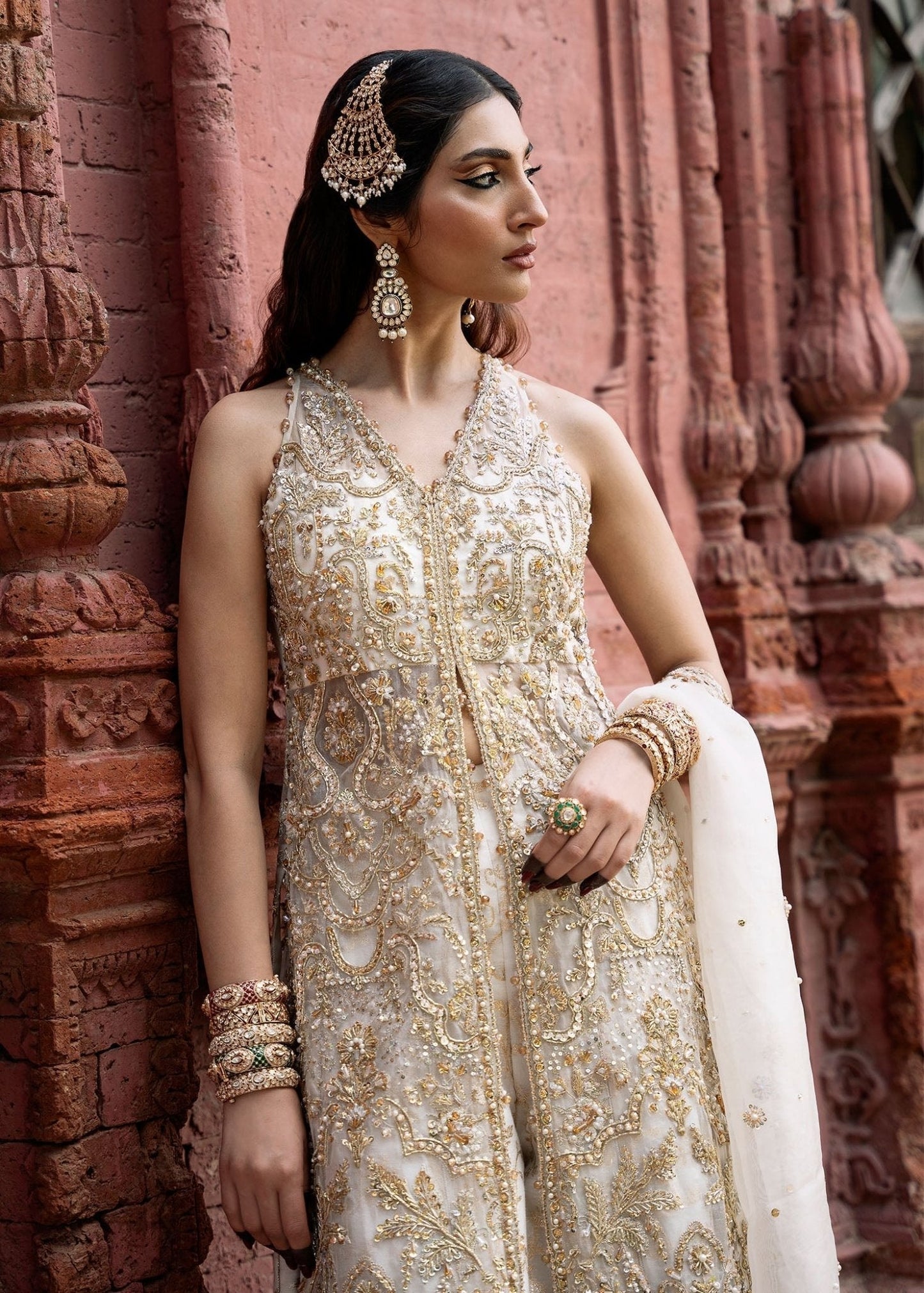 Kanwal Malik Nisha style — Mairaz ivory sharara reference, view 8 of 9