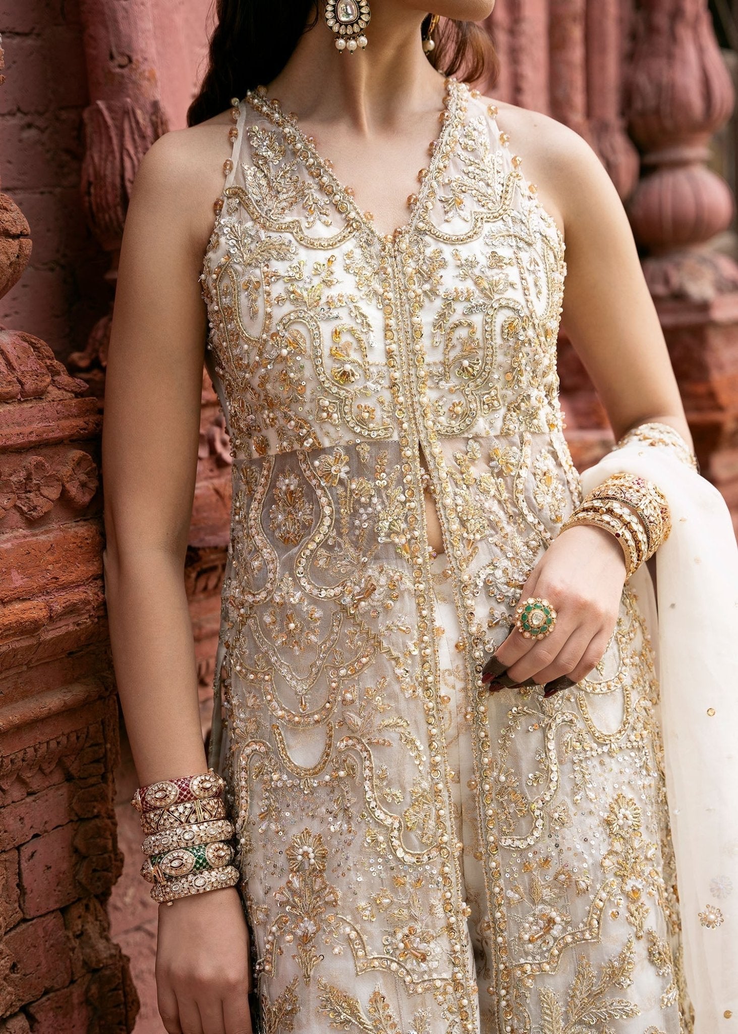 Kanwal Malik Nisha style — Mairaz ivory sharara reference, view 9 of 9