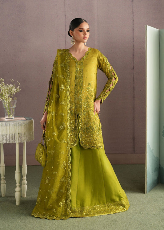 Kaia Style — Mairaz Parrot Green Sharara