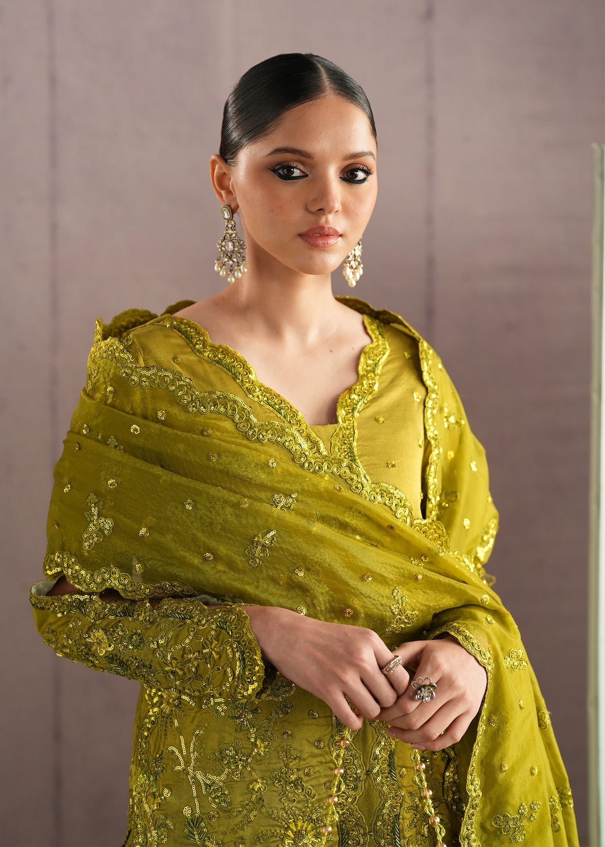 Kaia Style — Mairaz Parrot Green Sharara