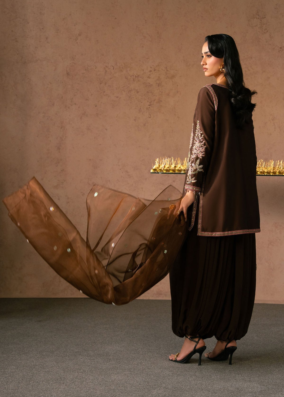 Sarina Style — Mairaz Chocolate Brown Three-Piece Suit