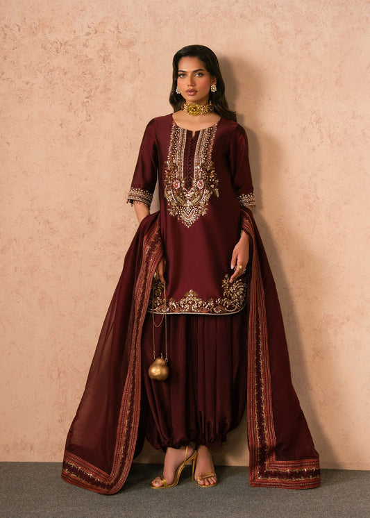 Siena Style — Mairaz Deep Wine Three-Piece Suit