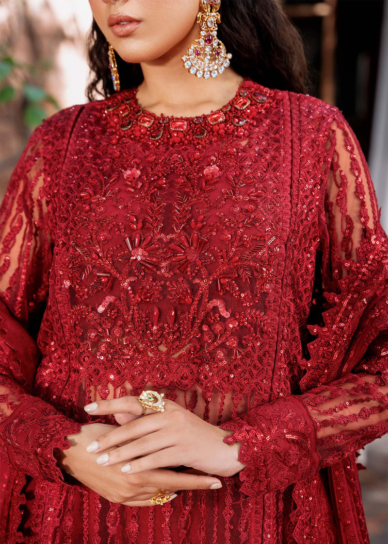 Akbar Aslam Gul Mohr U-1497 Style — Mairaz Wedding Maxi