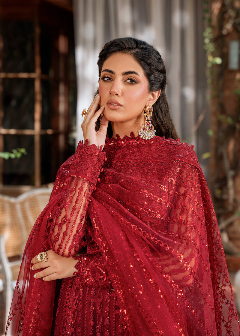 Akbar Aslam Gul Mohr U-1497 Style — Mairaz Wedding Maxi