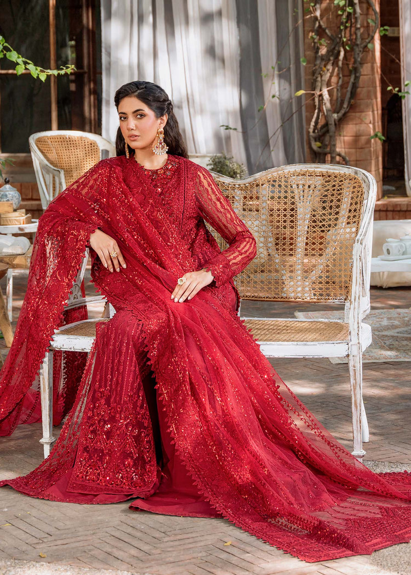 Akbar Aslam Gul Mohr U-1497 Style — Mairaz Wedding Maxi