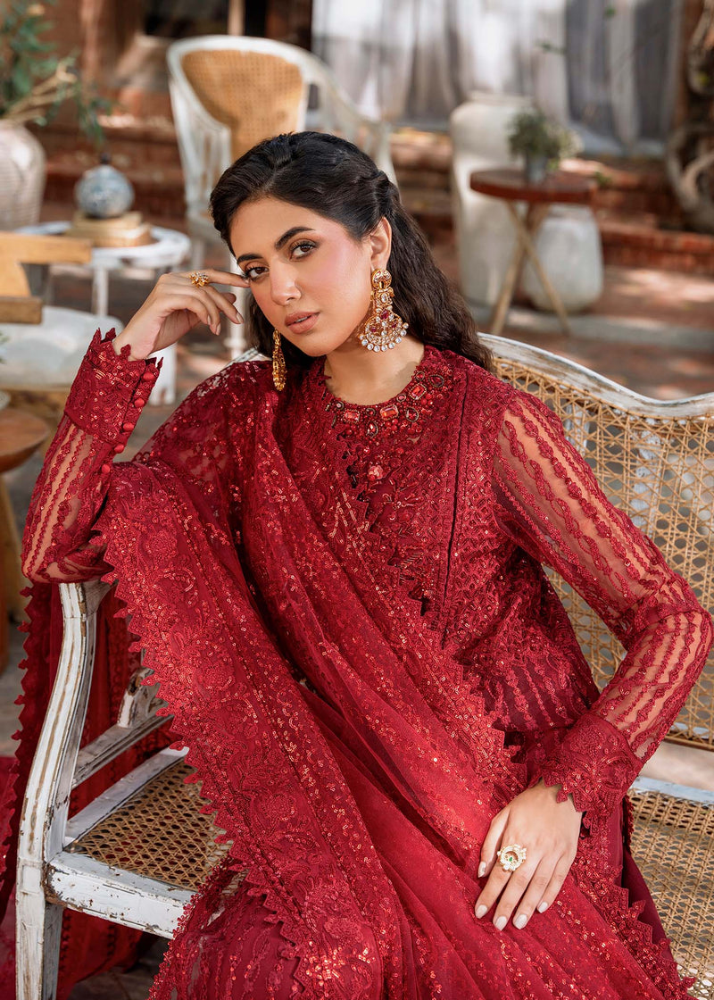 Akbar Aslam Gul Mohr U-1497 Style — Mairaz Wedding Maxi